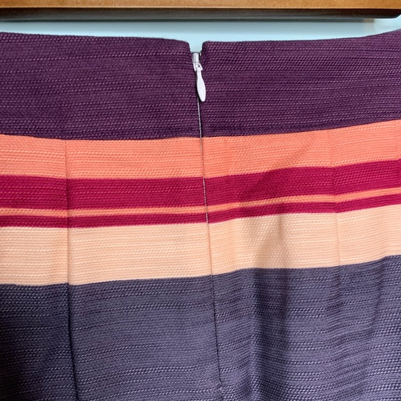 LOFT Purple Striped Textured Pencil Skirt - Picture 5 of 7